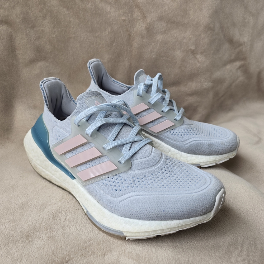 Adidas Light Blue and Pink Sneakers